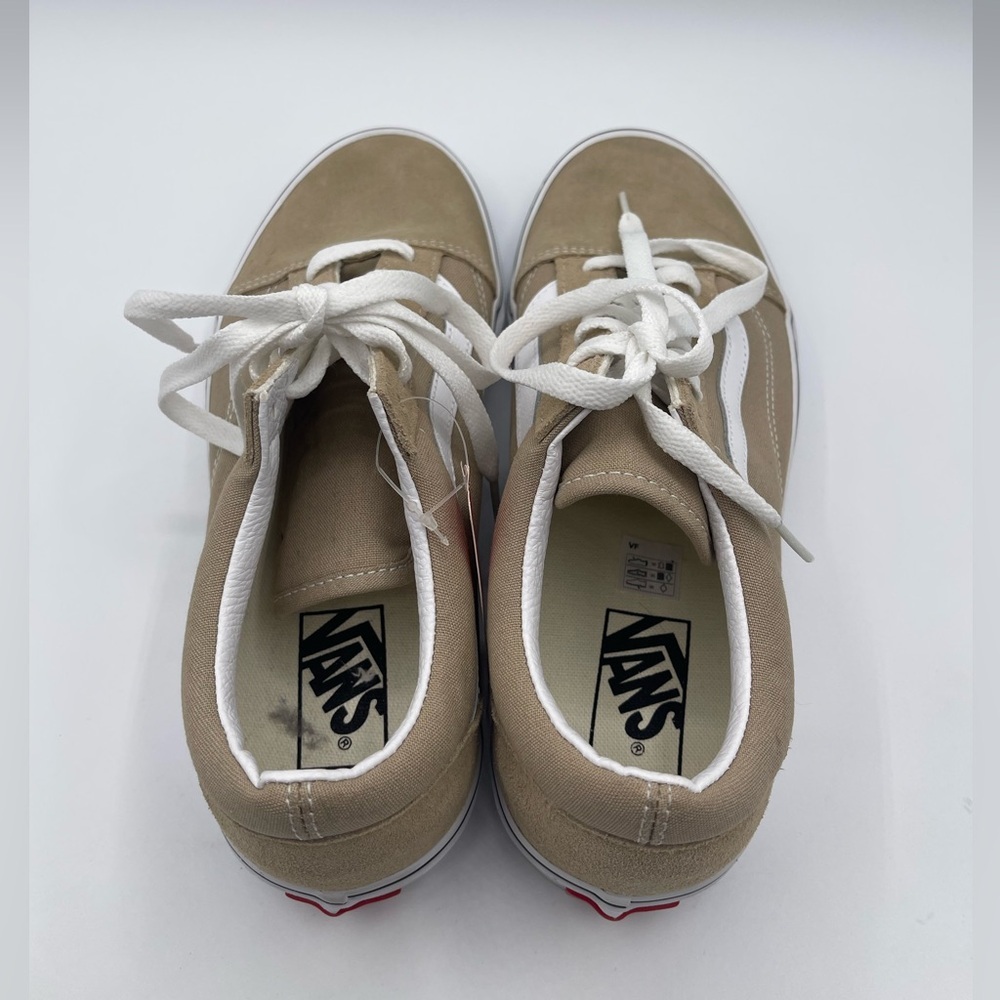 Van Old Skool Tan/White Shoe w/ Black Foxing Suede/Canvas M-8.0 W-9.5 NWOB - Picture 4 of 7